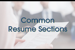 Common Resume Sections